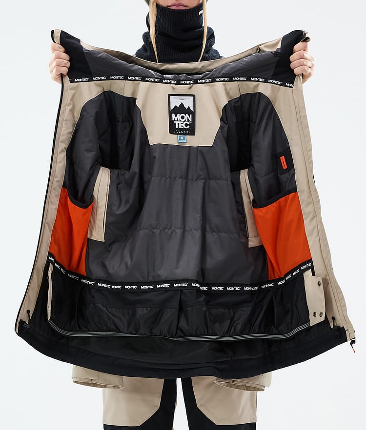 Montec Moss W Laskettelutakki Naiset Sand/Black, Kuva 10 / 10