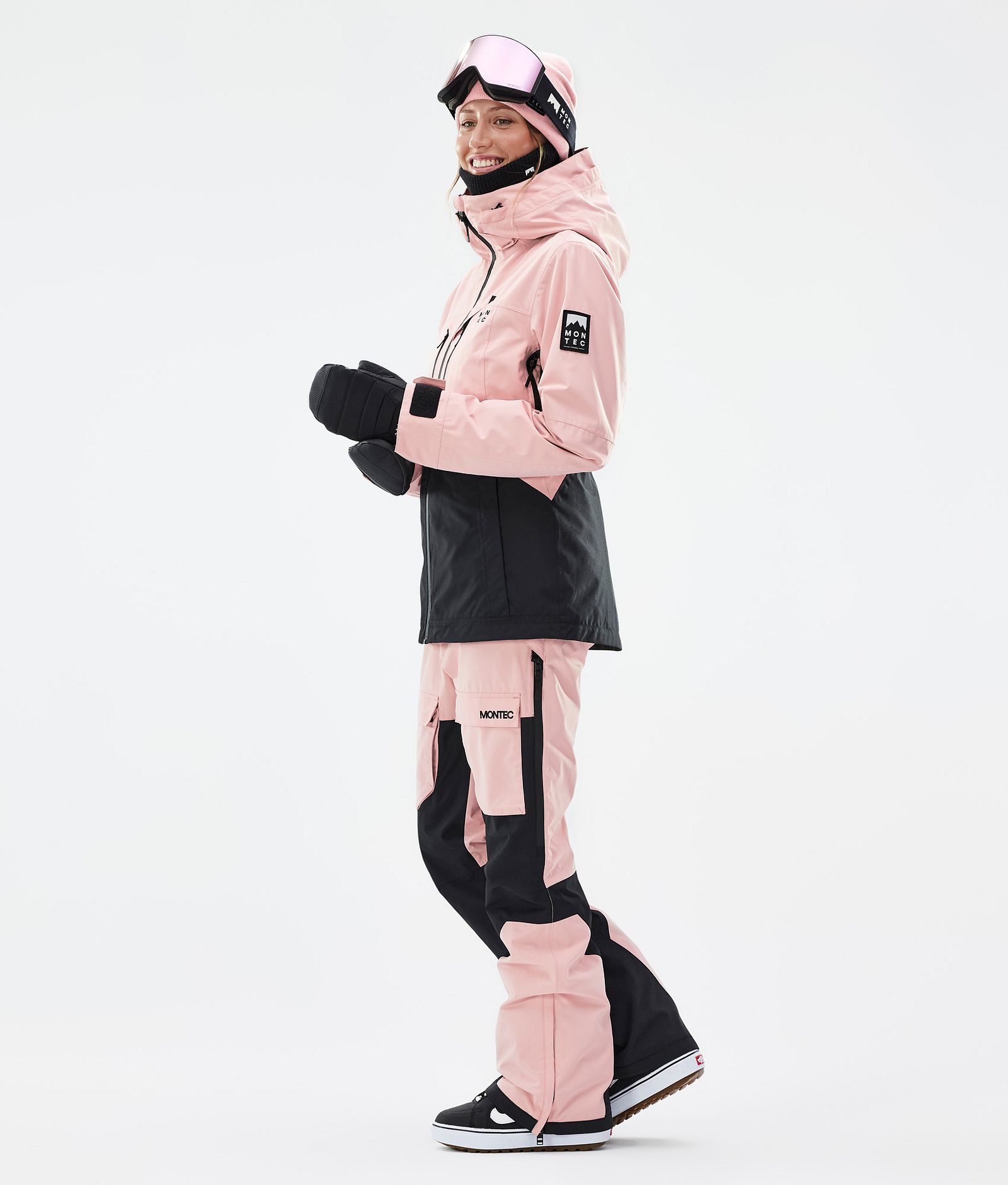 Montec Moss W Lumilautailutakki Naiset Soft Pink/Black, Kuva 4 / 10