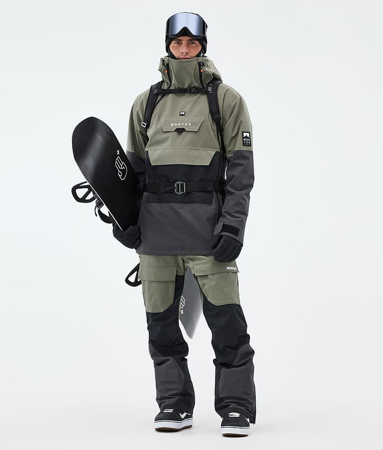 Montec Fawk Lumilautailuhousut Miehet Greenish/Black/Phantom, Kuva 2 / 7