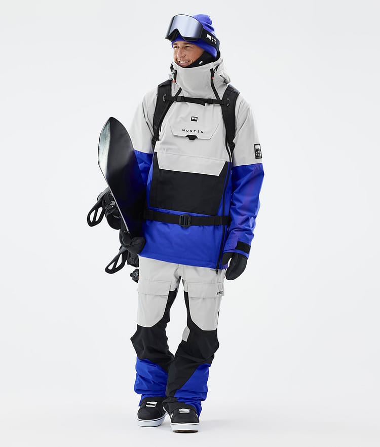 Montec Fawk Lumilautailuhousut Miehet Light Grey/Black/Cobalt Blue, Kuva 2 / 7