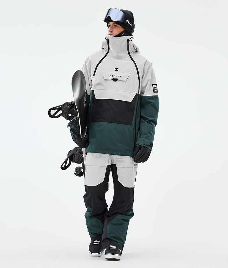 Montec Fawk Lumilautailuhousut Miehet Light Grey/Black/Dark Atlantic, Kuva 3 / 8