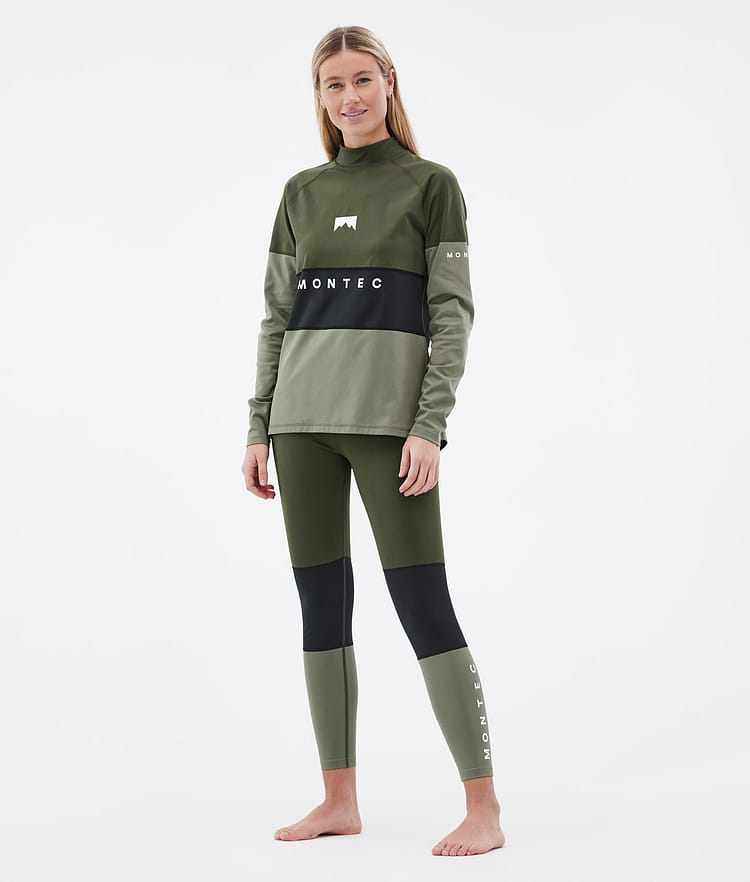 Montec Alpha W Kerrastohousut Naiset Olive Green/Black/Greenish, Kuva 3 / 7