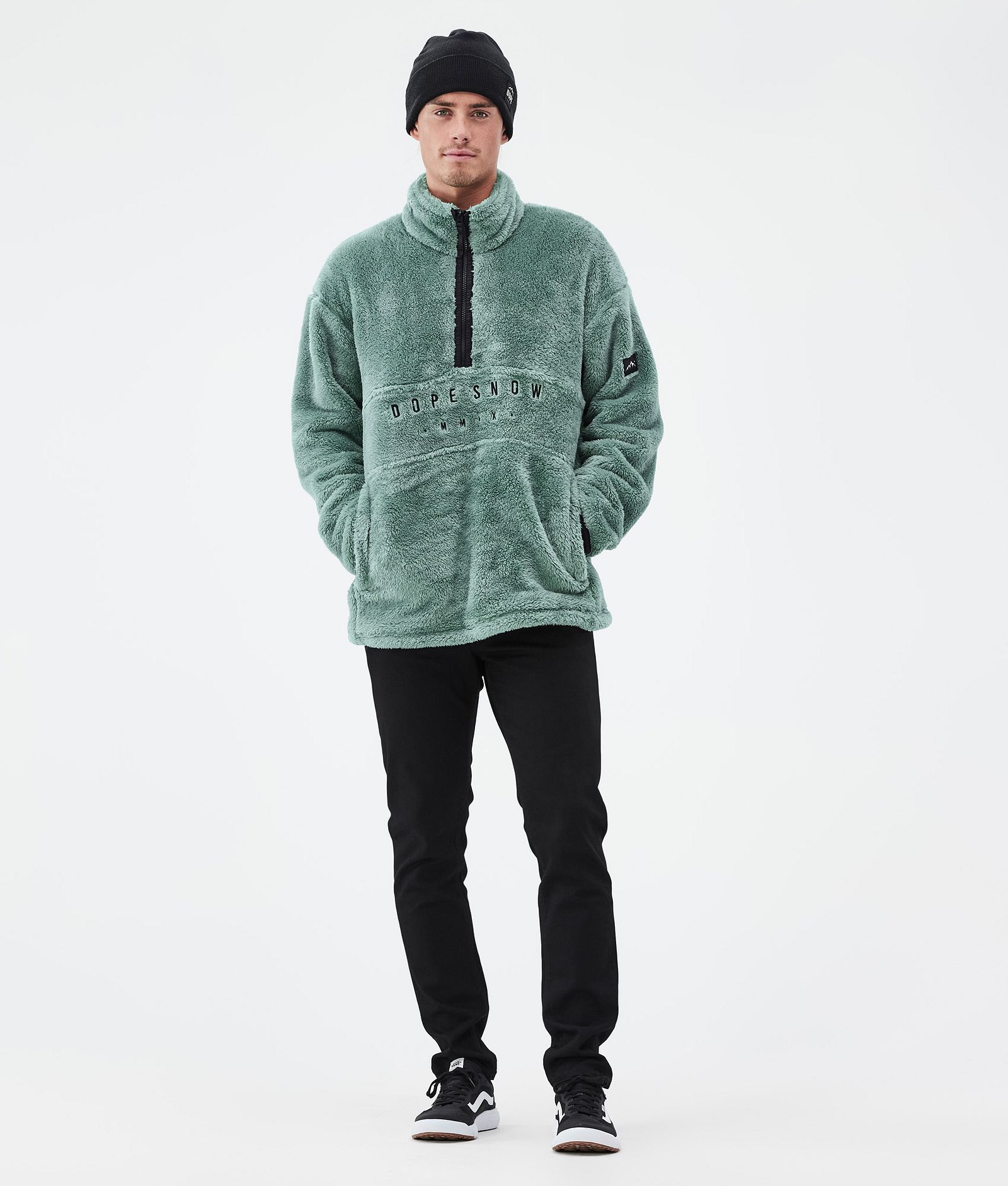 Dope Pile Fleecepaita Miehet Faded Green, Kuva 3 / 7