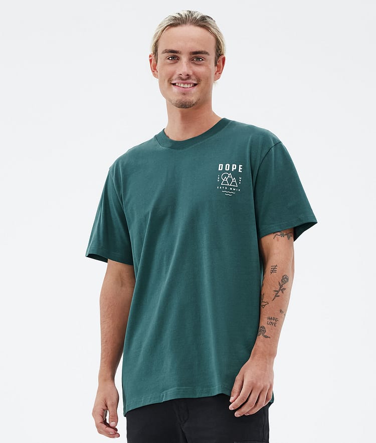 Dope Standard T-paita Miehet Summit Bottle Green, Kuva 2 / 5
