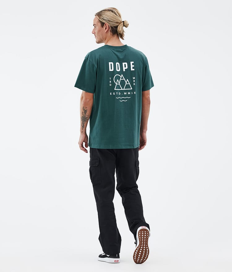 Dope Standard T-paita Miehet Summit Bottle Green, Kuva 4 / 5