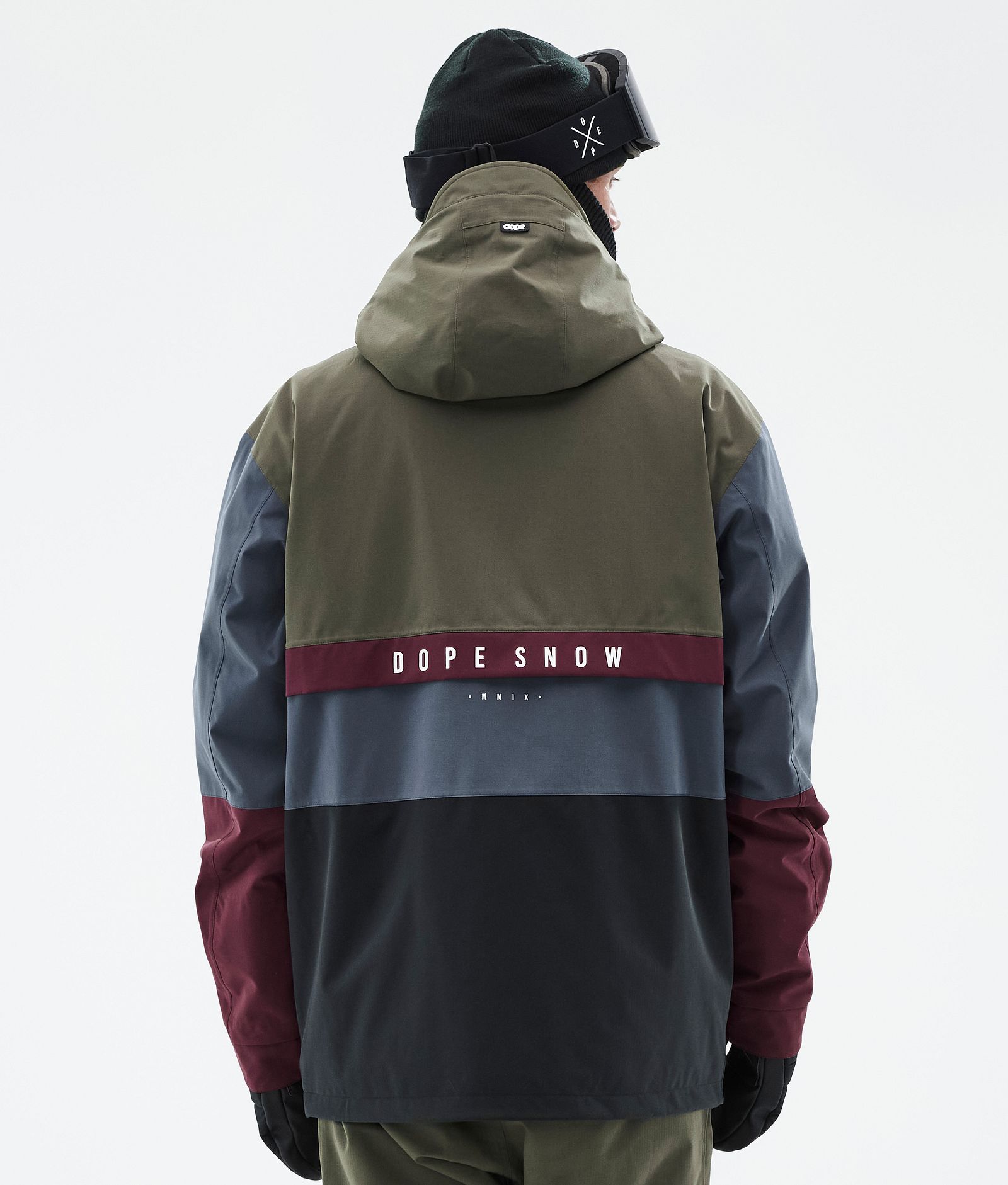 Dope Legacy Track Lumilautailutakki Miehet Olive Green/Burgundy/Metal Blue/Black, Kuva 6 / 8