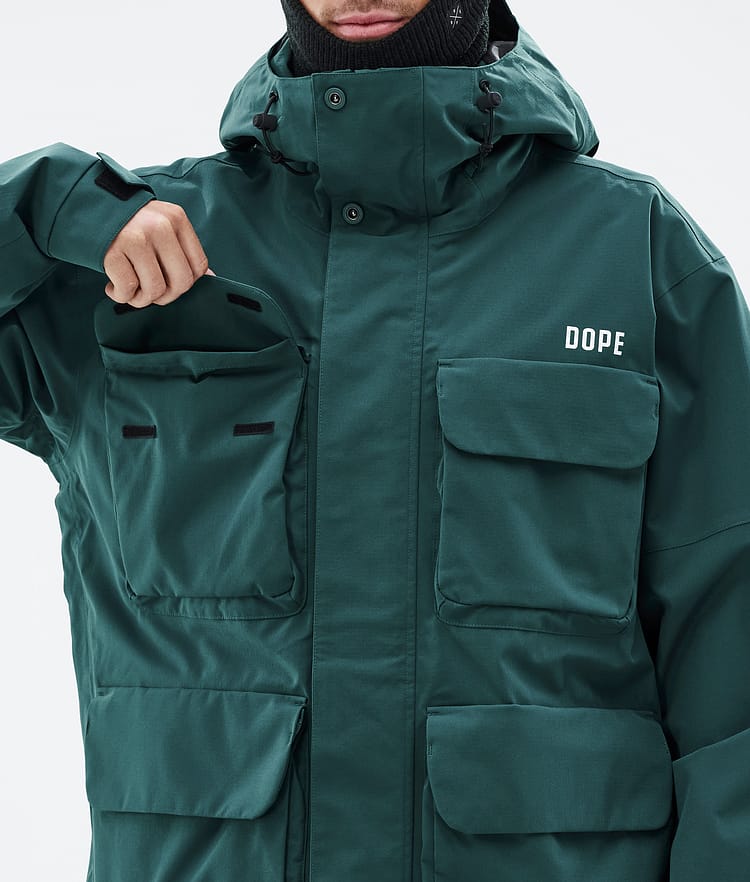 Dope Zenith Lumilautailutakki Miehet Bottle Green, Kuva 8 / 10
