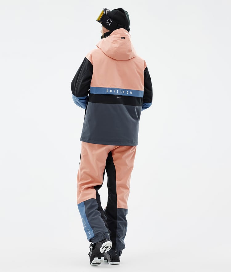 Dope Legacy Track W Laskettelutakki Naiset Faded Peach/Blue Steel/Black/Metal Blue, Kuva 4 / 8
