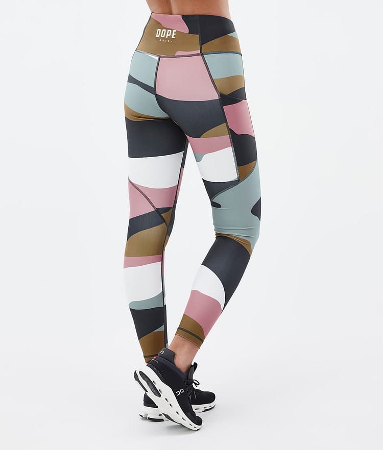 Dope Lofty Tech Leggingsit Naiset Shards Gold Muted Pink, Kuva 2 / 8