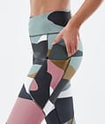 Dope Lofty Tech Leggingsit Naiset Shards Gold Muted Pink, Kuva 5 / 8