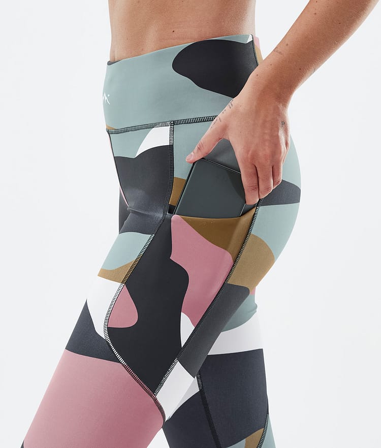 Dope Lofty Tech Leggingsit Naiset Shards Gold Muted Pink, Kuva 5 / 8