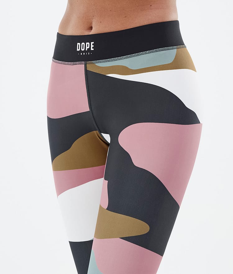 Dope Razor Leggingsit Naiset Shards Gold Muted Pink