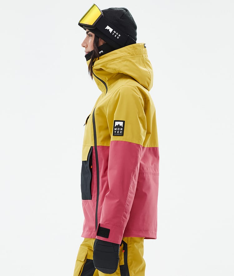 Montec Doom W Laskettelutakki Naiset Yellow/Black/Light Red, Kuva 5 / 10