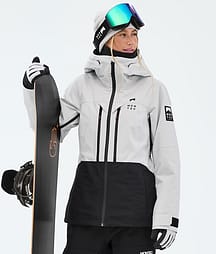Montec Moss W Lumilautailutakki Naiset Light Grey/Black