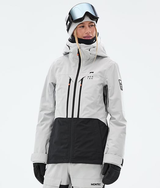 Montec Moss W Laskettelutakki Naiset Light Grey/Black