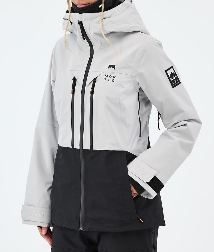 Montec Moss W Laskettelutakki Naiset Light Grey/Black, Kuva 7 / 9