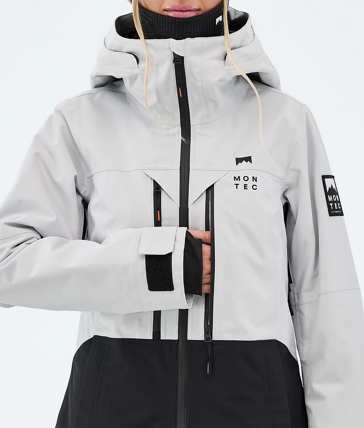 Montec Moss W Laskettelutakki Naiset Light Grey/Black, Kuva 8 / 9