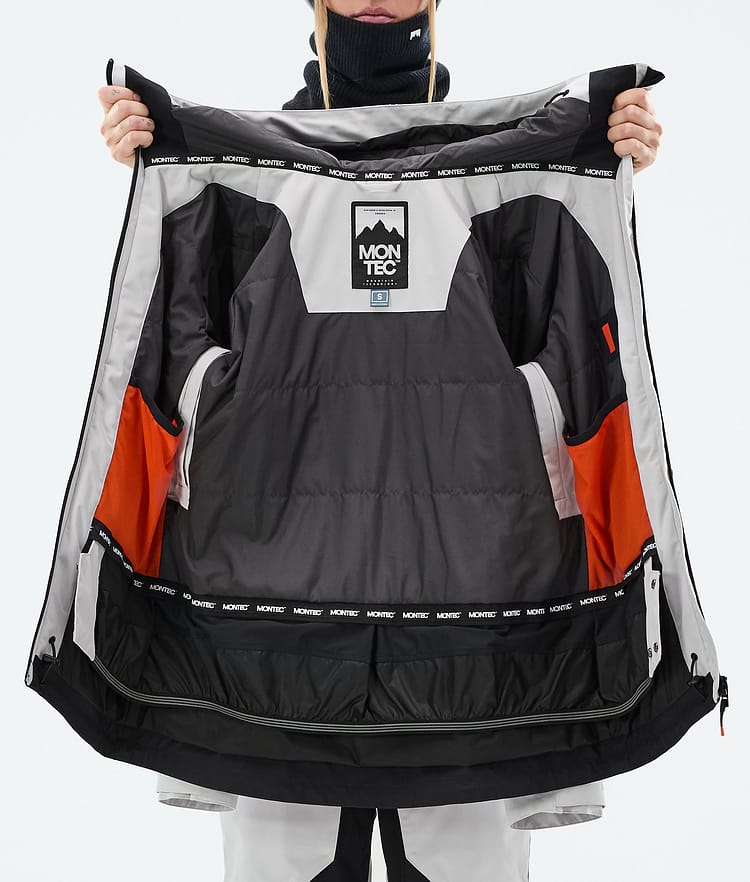 Montec Moss W Laskettelutakki Naiset Light Grey/Black, Kuva 10 / 10