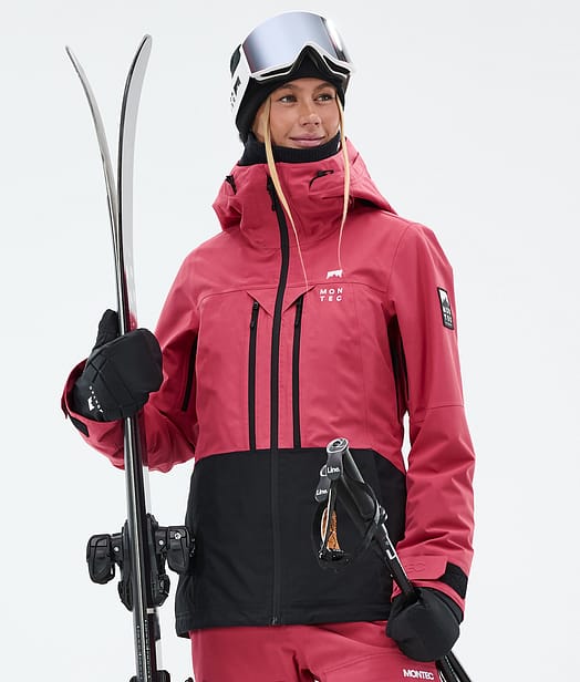 Montec Moss W Laskettelutakki Naiset Light Red/Black