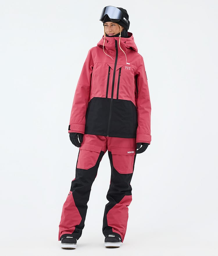 Montec Moss W Lumilautailutakki Naiset Light Red/Black, Kuva 2 / 9
