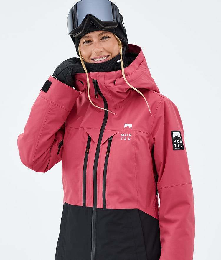 Montec Moss W Laskettelutakki Naiset Light Red/Black, Kuva 4 / 9