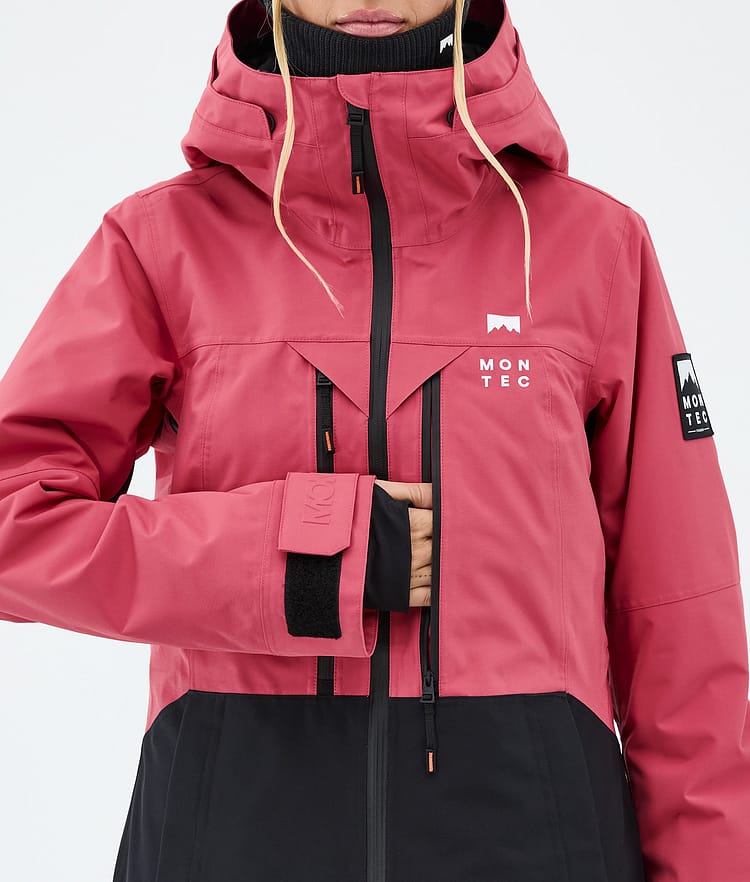 Montec Moss W Lumilautailutakki Naiset Light Red/Black, Kuva 8 / 9