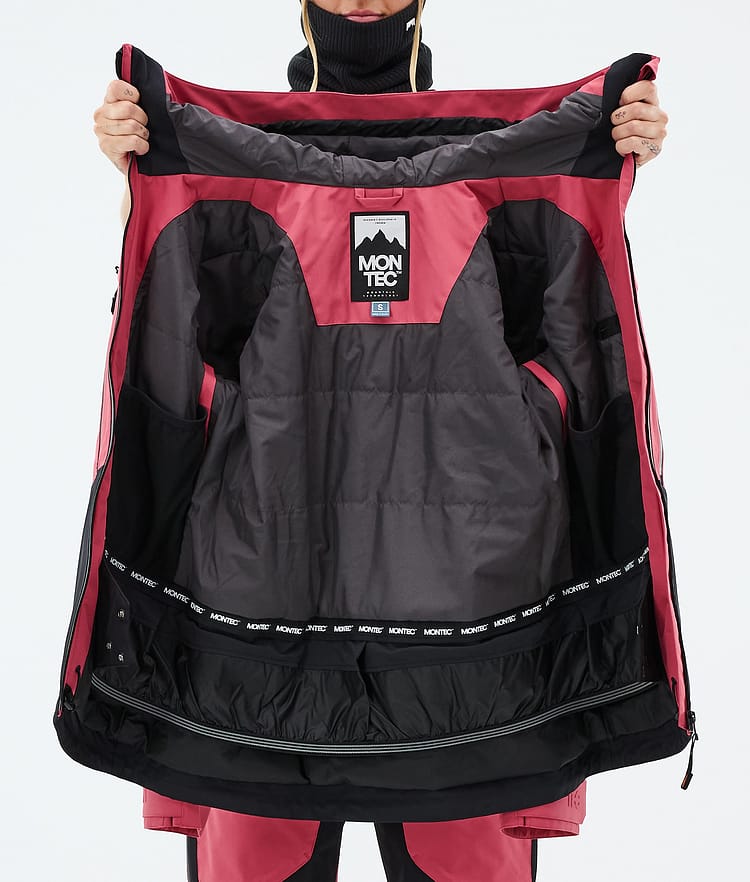 Montec Moss W Laskettelutakki Naiset Light Red/Black, Kuva 9 / 9