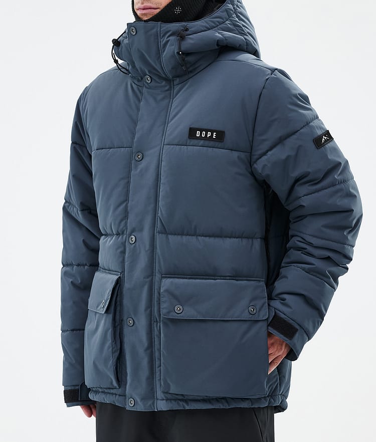 Dope Puffer Full Zip 24 Lumilautailutakki Miehet Metal Blue, Kuva 7 / 9