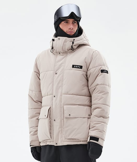 Dope Puffer Full Zip 24 Lumilautailutakki Miehet Sand