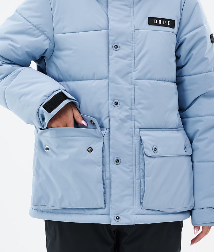 Dope Puffer W Full Zip 24 Lumilautailutakki Naiset Light Blue, Kuva 8 / 9