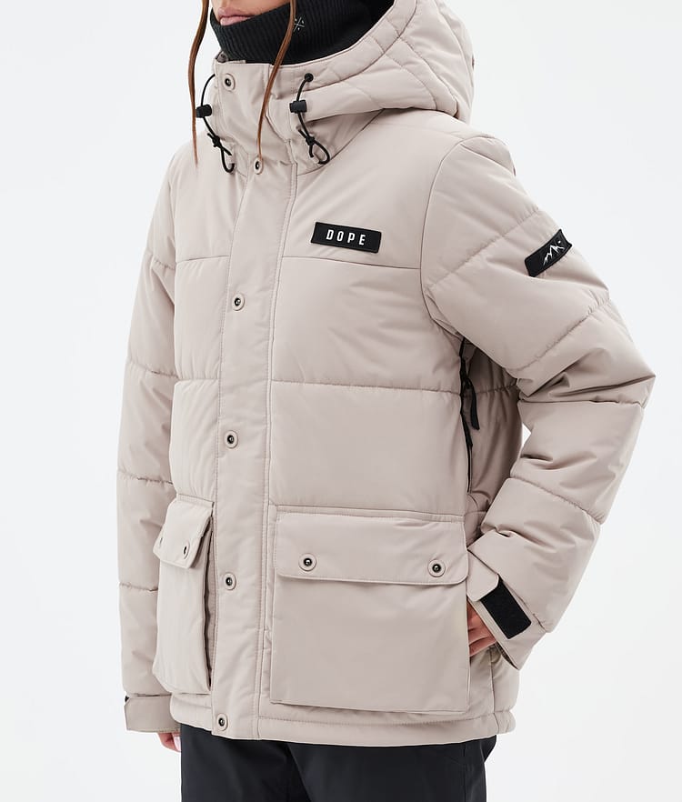 Dope Puffer W Full Zip 24 Lumilautailutakki Naiset Sand, Kuva 7 / 9
