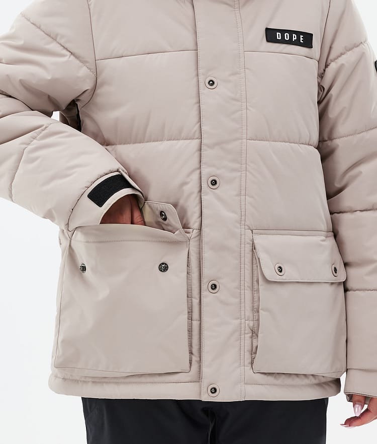 Dope Puffer W Full Zip 24 Laskettelutakki Naiset Sand, Kuva 8 / 9