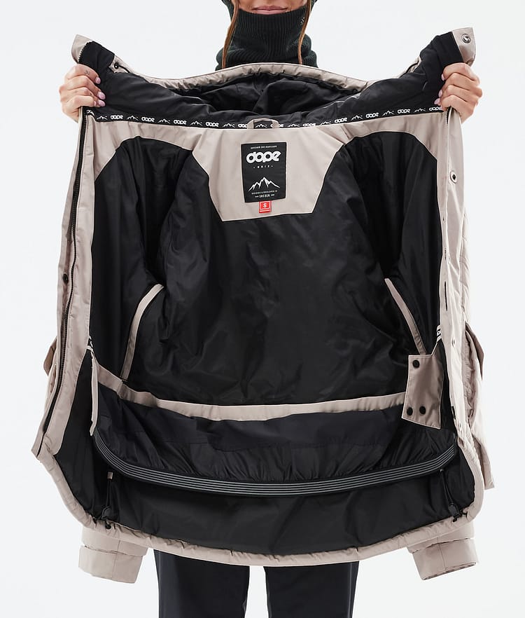 Dope Puffer W Full Zip 24 Laskettelutakki Naiset Sand, Kuva 9 / 9
