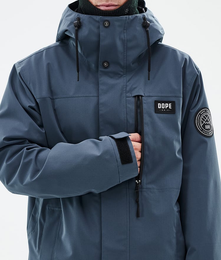 Dope Blizzard Full Zip 24 Lumilautailutakki Miehet Metal Blue, Kuva 8 / 9