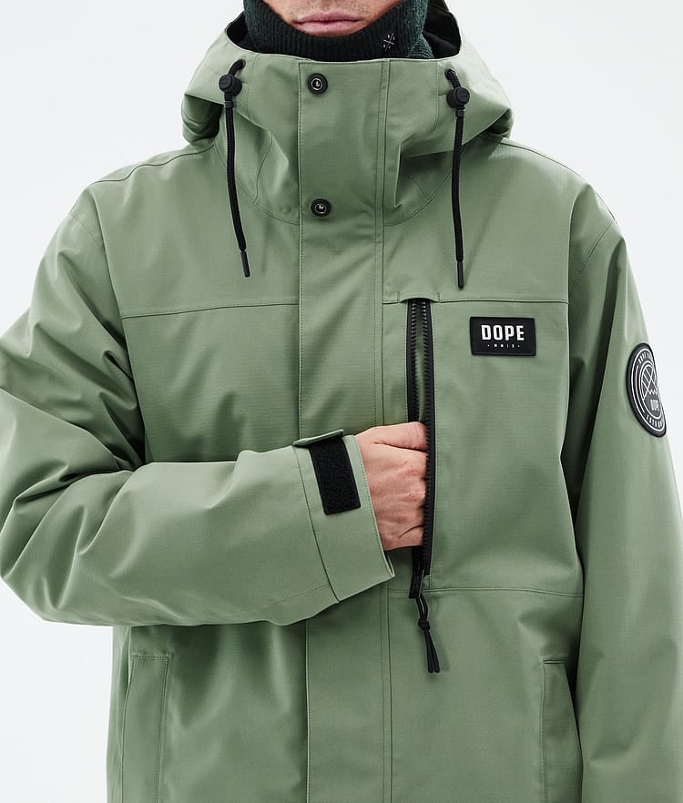 Dope Blizzard Full Zip 24 Lumilautailutakki Miehet Moss Green, Kuva 8 / 9