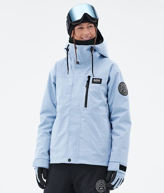 Dope Blizzard W Full Zip 24 Lumilautailutakki Naiset Light Blue