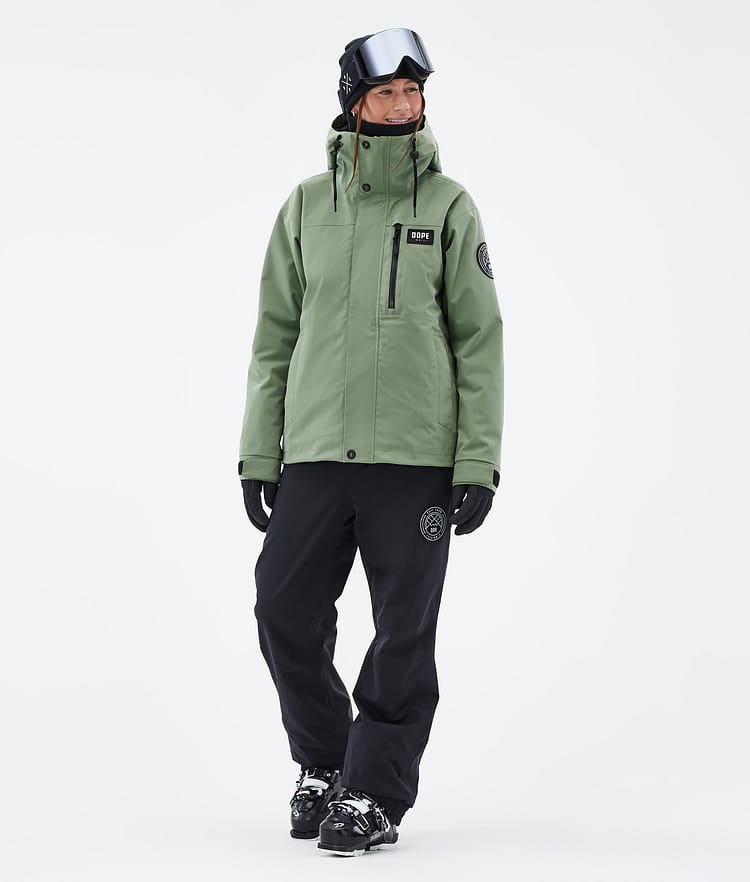 Dope Blizzard W Full Zip 24 Laskettelutakki Naiset Moss Green, Kuva 2 / 9