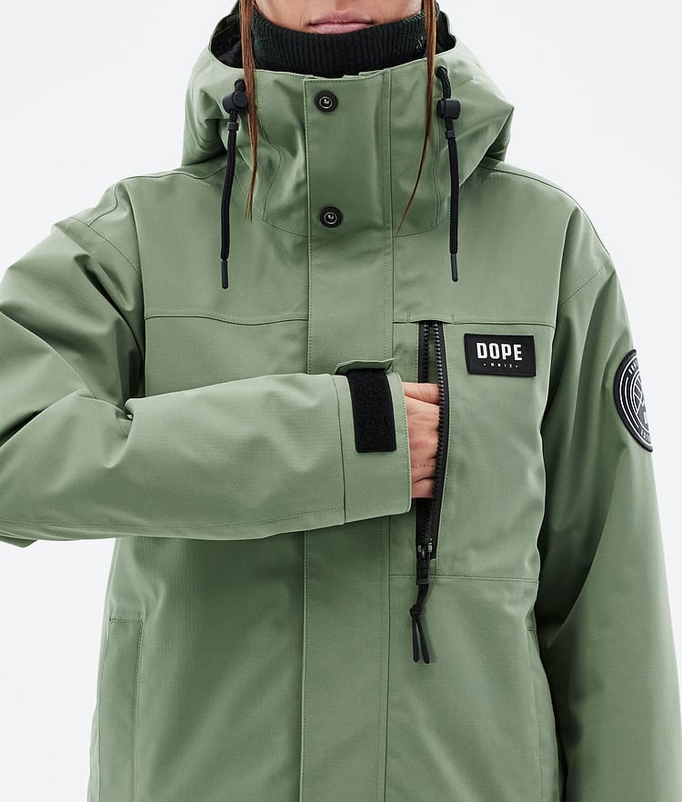 Dope Blizzard W Full Zip 24 Lumilautailutakki Naiset Moss Green, Kuva 8 / 9