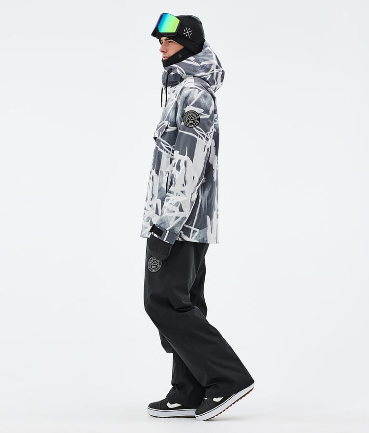 Dope Blizzard Lumilautailutakki Miehet Scribble Black, Kuva 3 / 8