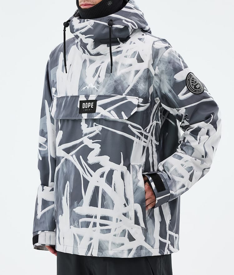 Dope Blizzard Lumilautailutakki Miehet Scribble Black, Kuva 7 / 8