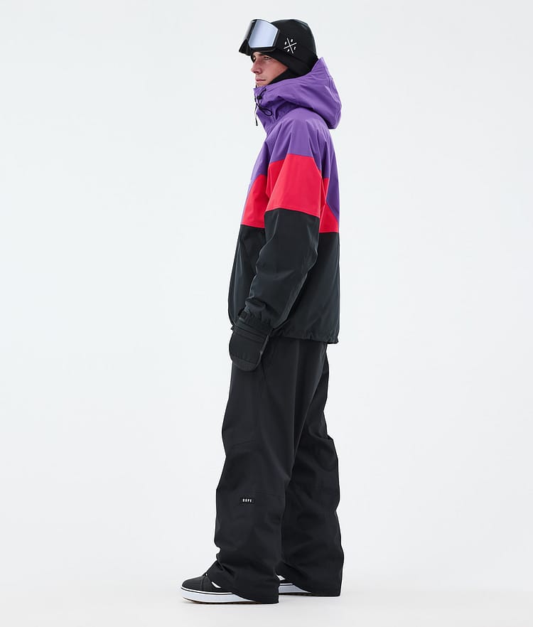Dope Spartan Lumilautailutakki Miehet Sport Vivid Purple/Red/Black, Kuva 3 / 8