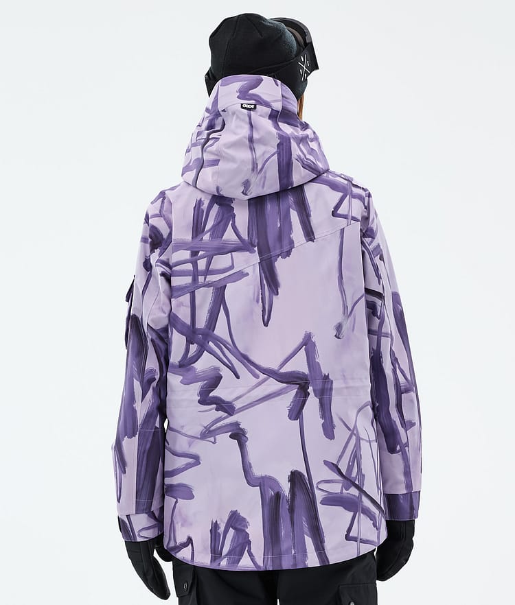Dope Adept W Lumilautailutakki Naiset Scribble Purple, Kuva 6 / 9