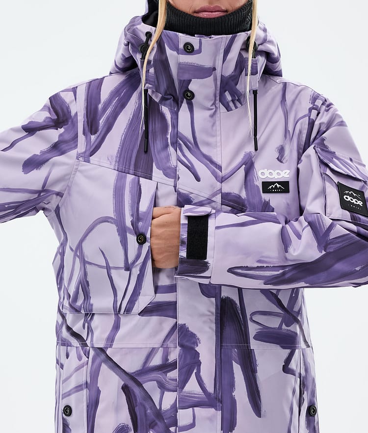 Dope Adept W Lumilautailutakki Naiset Scribble Purple, Kuva 8 / 9