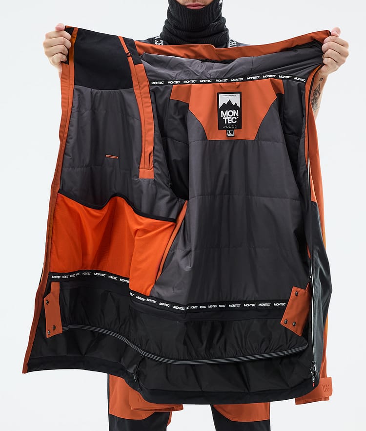 Montec Doom Lumilautailutakki Miehet Burned Orange/Black, Kuva 11 / 11