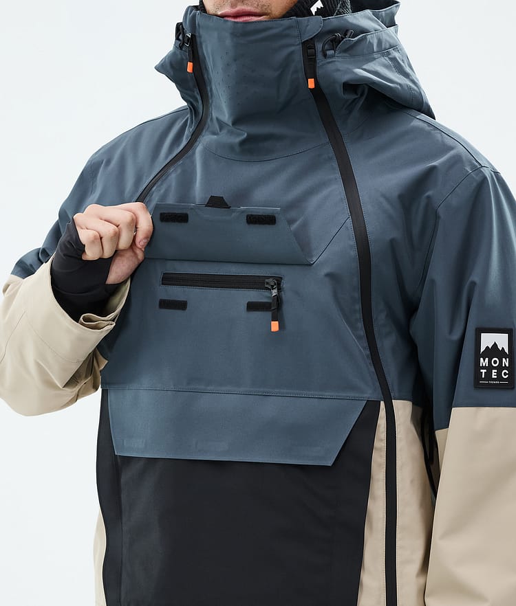 Montec Doom Lumilautailutakki Miehet Metal Blue/Black/Sand, Kuva 10 / 11