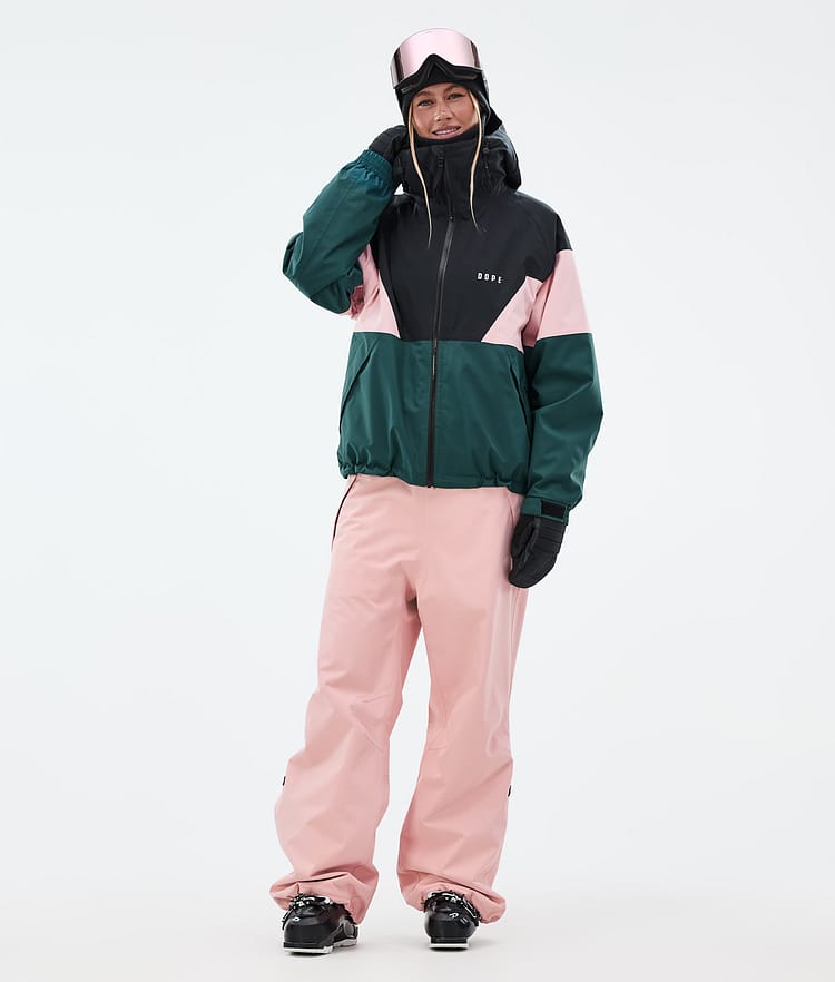 Dope Spartan W Laskettelutakki Naiset Sport Black/Soft Pink/Bottle Green, Kuva 2 / 8