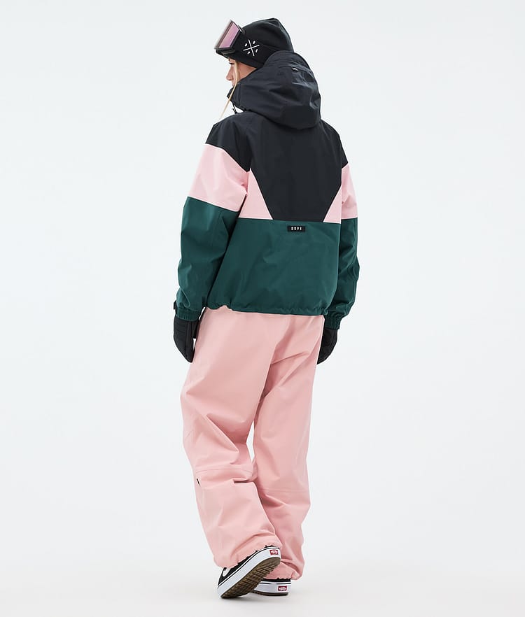 Dope Spartan W Lumilautailutakki Naiset Sport Black/Soft Pink/Bottle Green, Kuva 4 / 8