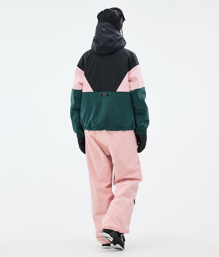 Dope Spartan W Laskettelutakki Naiset Sport Black/Soft Pink/Bottle Green, Kuva 4 / 8