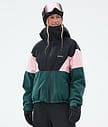 Dope Spartan W Laskettelutakki Naiset Sport Black/Soft Pink/Bottle Green