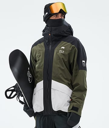 Montec Morpheus Lumilautailutakki Miehet Black/Olive Green/Light Grey